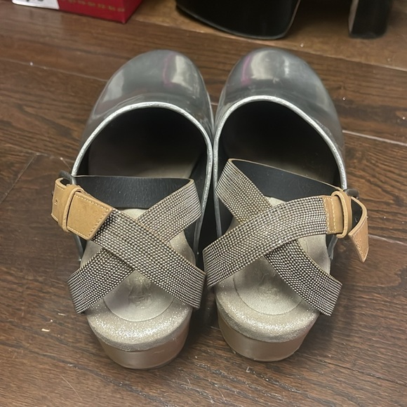 Brunello Cucinell | Women's Embellished Leather Clogs - Picture 2 of 6